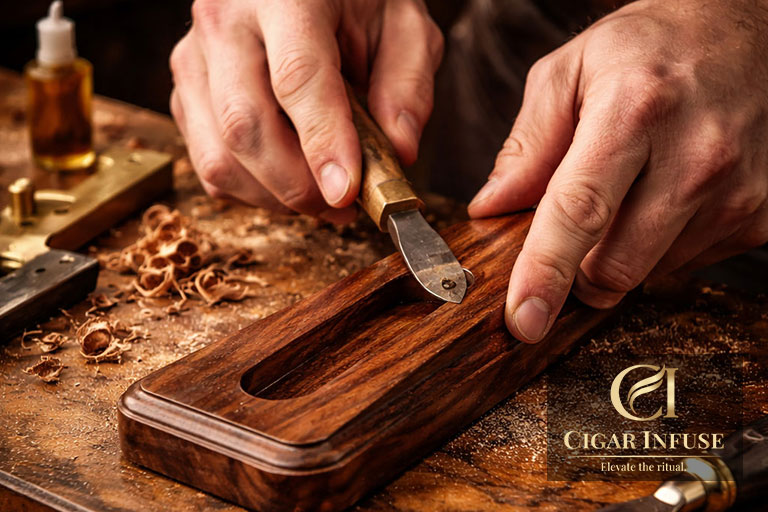 Handcrafted woodwork for Cigar Infuse infuser